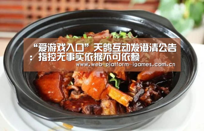 “爱游戏入口”天鸽互动发澄清公告:指控无事实依据不可依赖(图2) 爱游戏入口